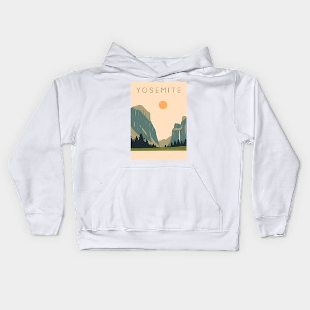 Yosemite Valley Kids Hoodie by Zakaria Azis